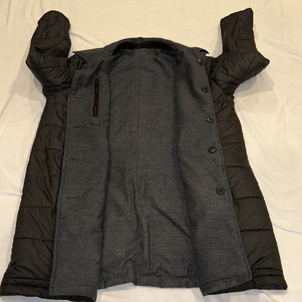 Vince Camuto Reversible Men’s Quilted/Cotton Blend Button Up Top Coat Size XL - Picture 11 of 16